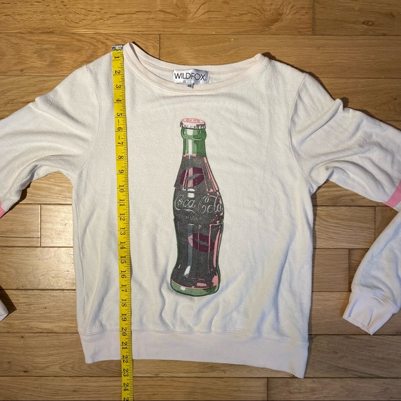Wildfox Coca Cola Lip Tease Jumper Pullover Sweater in white with coke bottle XS - Picture 14 of 15